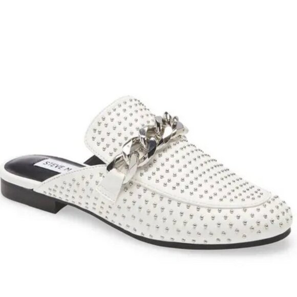 STEVE MADDEN Studded Chain Mules - Picture 2 of 9